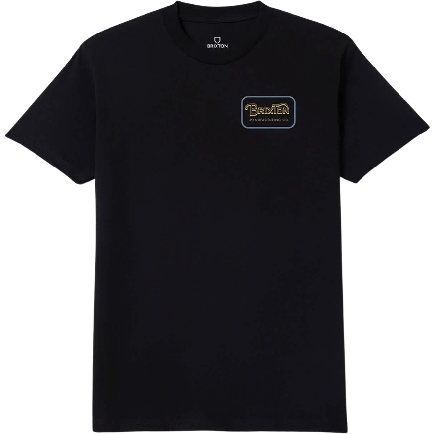 2026 Brixton Mens Grade T-Shirt 16411 - Black / Sunset / Grey Blue